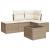 Set canapele de grădină cu perne, 5 piese, bej, poliratan GartenMobel Dekor