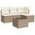 Set canapele de grădină cu perne, 5 piese, bej, poliratan GartenMobel Dekor