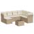 Set canapele de grădină, 8 piese, cu perne, bej, poliratan GartenMobel Dekor
