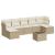 Set canapele de grădină, 8 piese, cu perne, bej, poliratan GartenMobel Dekor