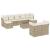 Set canapele de grădină cu perne, 10 piese, bej, poliratan GartenMobel Dekor