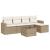 Set canapele de grădină cu perne, 6 piese, bej, poliratan GartenMobel Dekor