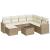 Set canapele de grădină, 8 piese, cu perne, bej, poliratan GartenMobel Dekor