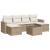 Set canapele de grădină, 7 piese, cu perne, bej, poliratan GartenMobel Dekor
