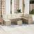 Set canapele de grădină, 9 piese, cu perne, bej, poliratan GartenMobel Dekor