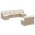 Set canapele de grădină, 9 piese, cu perne, bej, poliratan GartenMobel Dekor