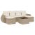 Set canapele de grădină, 7 piese, cu perne, bej, poliratan GartenMobel Dekor