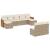 Set canapele de grădină, 9 piese, cu perne, bej, poliratan GartenMobel Dekor