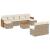 Set canapele de grădină cu perne, 10 piese, bej, poliratan GartenMobel Dekor