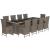 Set mobilier de grădină cu perne, 11 piese, gri, poliratan GartenMobel Dekor