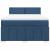 Pat continental cu saltea, albastru, 160x200cm, material textil GartenMobel Dekor
