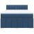 Pat continental cu saltea, albastru, 160x200cm, material textil GartenMobel Dekor