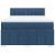 Pat continental cu saltea, albastru, 160x200cm, material textil GartenMobel Dekor