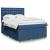 Pat continental cu saltea, albastru, 160x200cm, material textil GartenMobel Dekor