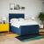 Pat continental cu saltea, albastru, 160x200cm, material textil GartenMobel Dekor