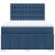 Pat continental cu saltea, albastru, 160x200cm, material textil GartenMobel Dekor