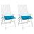 Perne de scaun 2 buc. albastru deschis 50x50x7 cm textil oxford GartenMobel Dekor