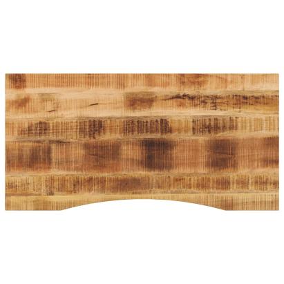 Blat birou cu decupaj curbat 120x50x2,5cm lemn masiv mango brut GartenMobel Dekor