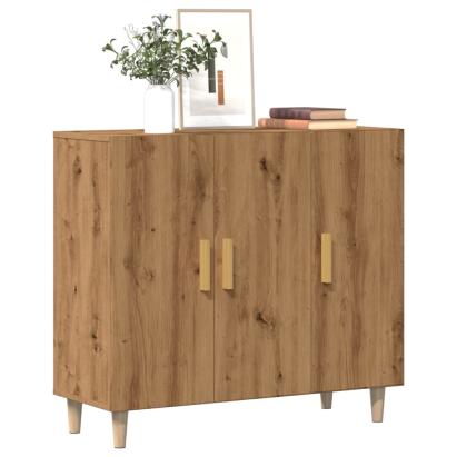 Dulap, stejar artizanal, 90x34x80 cm, lemn prelucrat GartenMobel Dekor