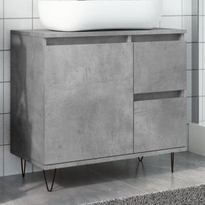 Dulap de chiuvetă baie, gri beton, 65x33x60 cm, lemn prelucrat GartenMobel Dekor