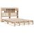 Pat cu bibliotecă fără saltea, 140x190 cm, lemn masiv de pin GartenMobel Dekor