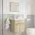 Set mobilier de baie, 3 piese, stejar sonoma, lemn prelucrat GartenMobel Dekor