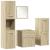 Set mobilier de baie, 4 piese, stejar sonoma, lemn prelucrat GartenMobel Dekor