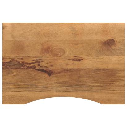 Blat birou cu decupaj curbat 100x50x2,5cm lemn masiv mango brut GartenMobel Dekor