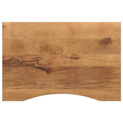 Blat birou cu decupaj curbat 80x60x2,5 cm lemn masiv mango brut GartenMobel Dekor