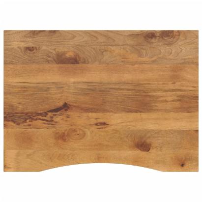 Blat birou cu decupaj curbat 100x80x2,5cm lemn masiv mango brut GartenMobel Dekor