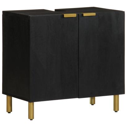 Dulap chiuveta de baie, negru, 62x33x58 cm, lemn prelucrat GartenMobel Dekor