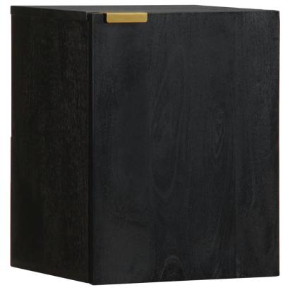 Dulap suspendat de baie, negru, 38x33x48 cm, lemn prelucrat GartenMobel Dekor