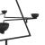 Brad de Crăciun din metal pentru decor, negru, 75 cm GartenMobel Dekor