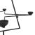 Brad de Crăciun din metal pentru decor, negru, 105 cm GartenMobel Dekor