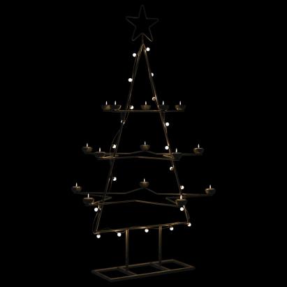 Brad de Crăciun din metal pentru decor, negru, 105 cm GartenMobel Dekor