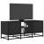 Dulap TV, negru, 100x35x41 cm, lemn prelucrat și metal GartenMobel Dekor