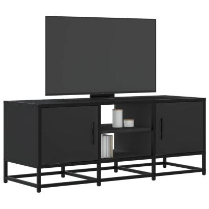 Dulap TV, negru, 100x35x41 cm, lemn prelucrat și metal GartenMobel Dekor