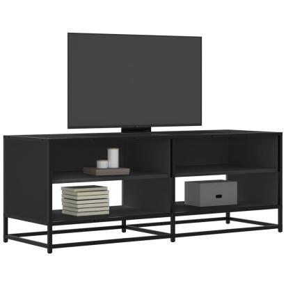 Dulap TV, negru, 120,5x40x46 cm, lemn prelucrat și metal GartenMobel Dekor