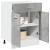 Dulap inferior cu sertar, gri beton, 60 x 46 x 81,5 cm, PAL GartenMobel Dekor