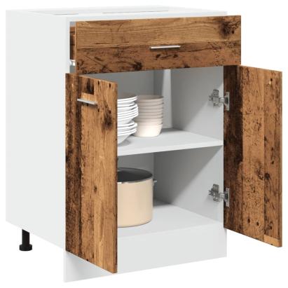 Dulap inferior cu sertar lemn vechi 60x46x81,5cm lemn prelucrat GartenMobel Dekor