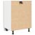 Dulap inferior cu sertar stejar artizanal, 60x46x81,5 cm, lemn GartenMobel Dekor