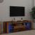 Dulap TV cu lumini LED lemn vechi 120x36,5x40 cm lemn prelucrat GartenMobel Dekor