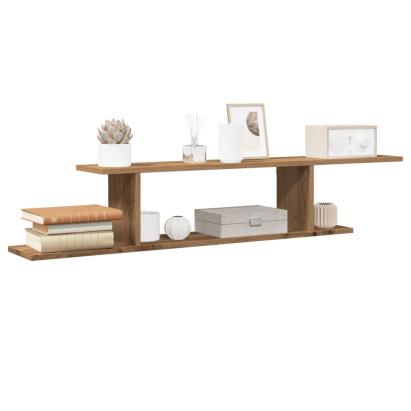 Raft TV montat pe perete stejar artizanal 125x18x23 cm lemn GartenMobel Dekor