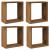 Rafturi de perete cub, 4 buc., lemn vechi, 30x15x30 cm lemn GartenMobel Dekor