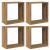 Rafturi de perete cub 4 buc. stejar artizanal, 30x15x30 cm lemn GartenMobel Dekor