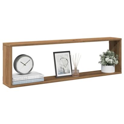 Rafturi de perete cub 2 buc. stejar artizanal 100x15x30 cm lemn GartenMobel Dekor