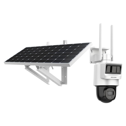 Camera PT IP, 4MP, 4G, 2.8mm, IR 30m, Audio, PIR+Radar, Panou solar, Acumulator - Hikvision DS-2DE2C400IWG-K-4G-C09S20-2.8mm SafetyGuard Surveillance