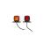 Lampa gabarit patrata LED tip neon portocalie si rosie 12V-24V Cod: 202204 Automotive TrustedCars