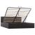 Cadru pat hidraulic, depozitare, gri, 160 x 200 cm, piele eco GartenMobel Dekor