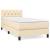 Pat box spring cu saltea, crem, 80x200 cm, textil  GartenMobel Dekor
